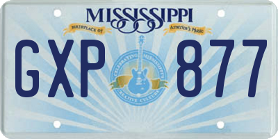 MS license plate GXP877