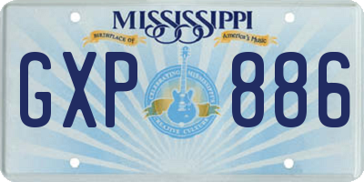 MS license plate GXP886