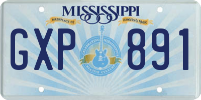 MS license plate GXP891