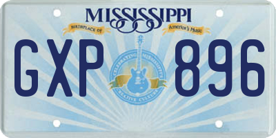 MS license plate GXP896