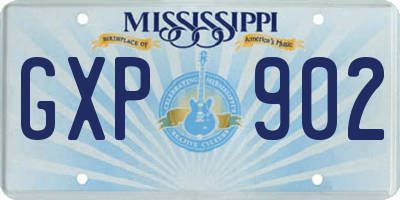 MS license plate GXP902