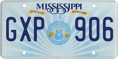 MS license plate GXP906