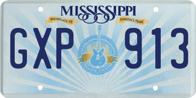 MS license plate GXP913
