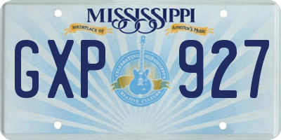 MS license plate GXP927