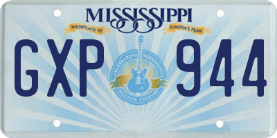 MS license plate GXP944