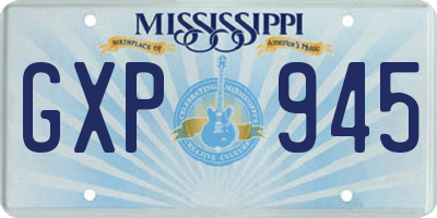 MS license plate GXP945