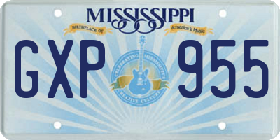 MS license plate GXP955