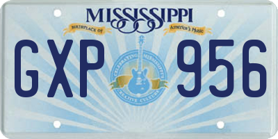 MS license plate GXP956