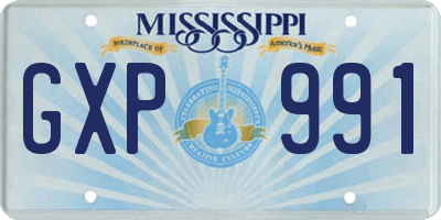 MS license plate GXP991