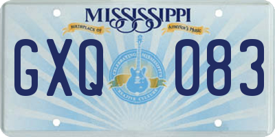 MS license plate GXQ083
