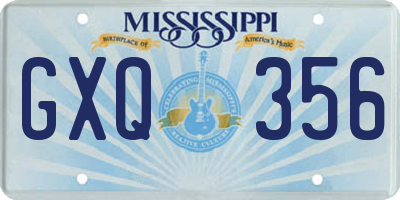 MS license plate GXQ356