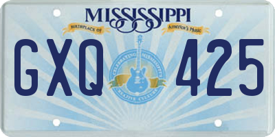 MS license plate GXQ425