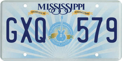 MS license plate GXQ579