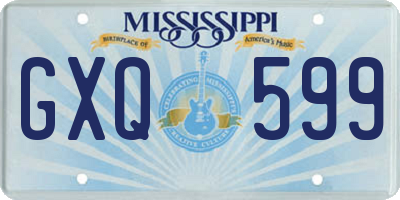 MS license plate GXQ599