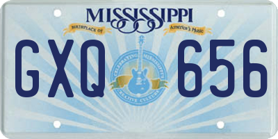 MS license plate GXQ656