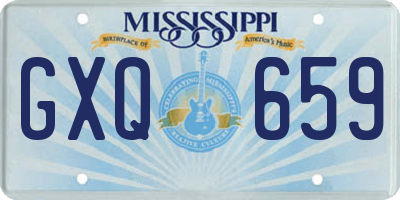 MS license plate GXQ659