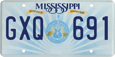 MS license plate GXQ691