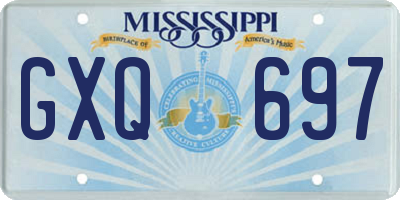 MS license plate GXQ697