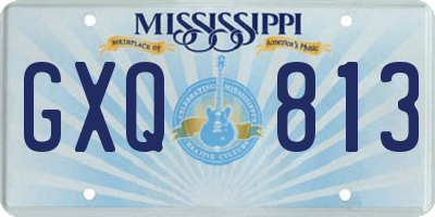MS license plate GXQ813