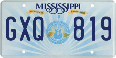 MS license plate GXQ819
