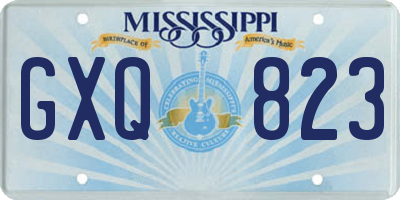 MS license plate GXQ823