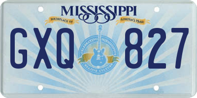 MS license plate GXQ827