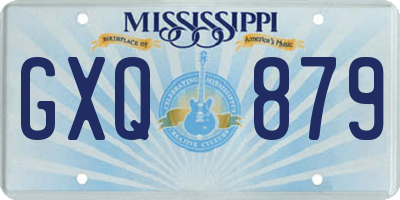 MS license plate GXQ879