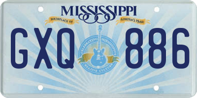 MS license plate GXQ886