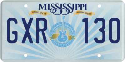 MS license plate GXR130