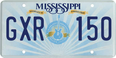 MS license plate GXR150