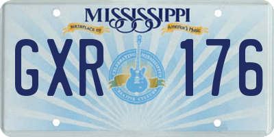 MS license plate GXR176