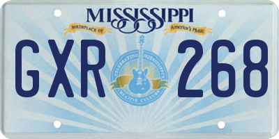MS license plate GXR268