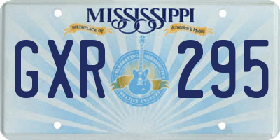 MS license plate GXR295