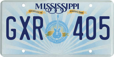 MS license plate GXR405