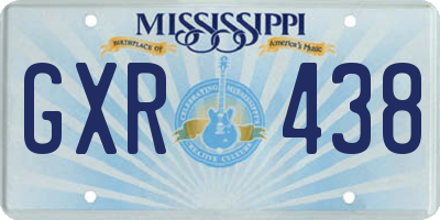 MS license plate GXR438