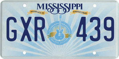 MS license plate GXR439