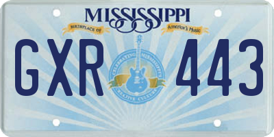 MS license plate GXR443