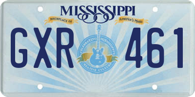 MS license plate GXR461