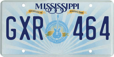 MS license plate GXR464