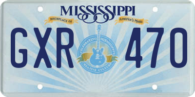 MS license plate GXR470