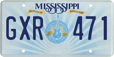 MS license plate GXR471
