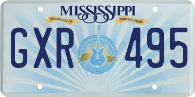 MS license plate GXR495