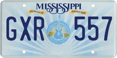MS license plate GXR557