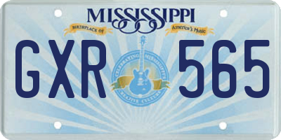 MS license plate GXR565