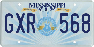 MS license plate GXR568