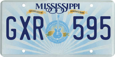 MS license plate GXR595
