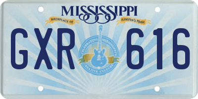 MS license plate GXR616