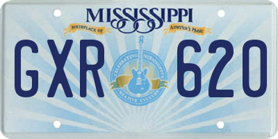 MS license plate GXR620