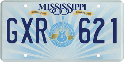 MS license plate GXR621