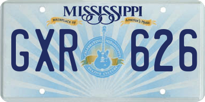 MS license plate GXR626
